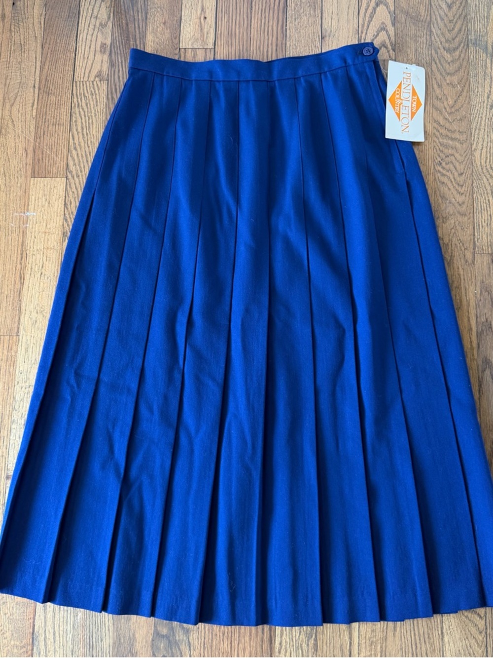Pendleton Vintage Pleated Midi Skirt Made In USA 100% Virgin Wool Size 16